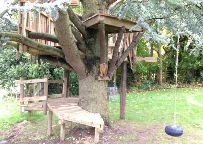 Landscaped garden with Treehouse