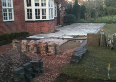 Landscaped driveway