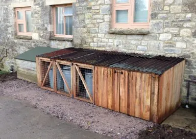 Landscaped bin store