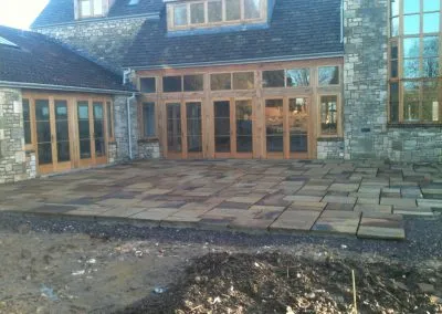New slabbed patio