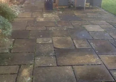 Slabbed patio